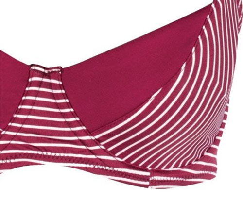 Pruhovaná plavková podprsenka CHANGE Summer Stripe Red full shaper