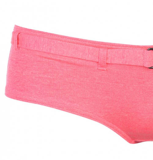 Růžové bederní plavkové kalhotky