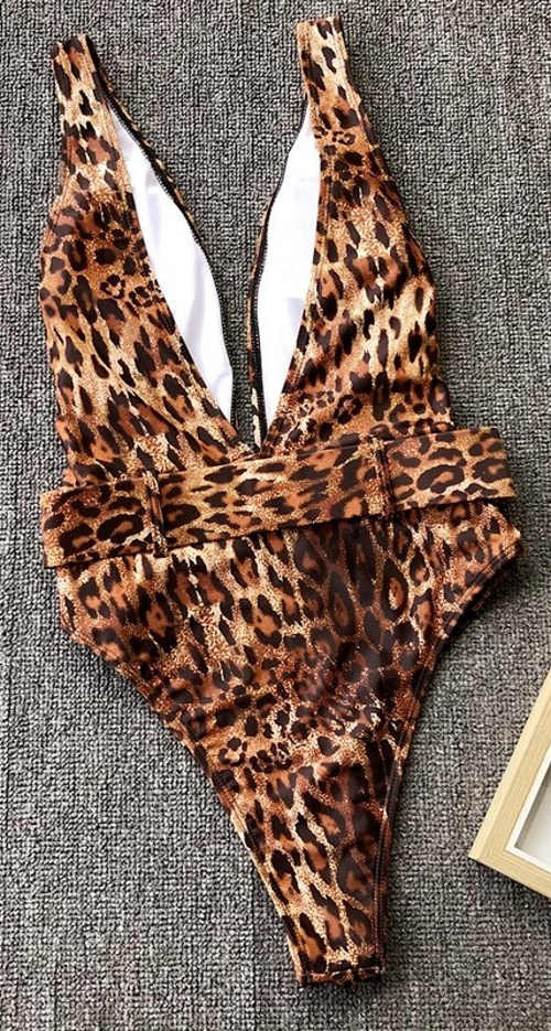 Sexy dámské leopardí plavky