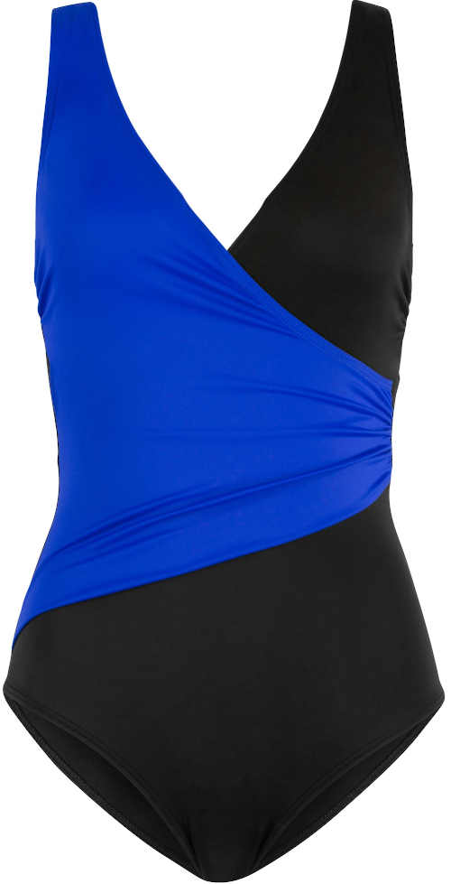 Jednodílné dámské černo-modré plavky