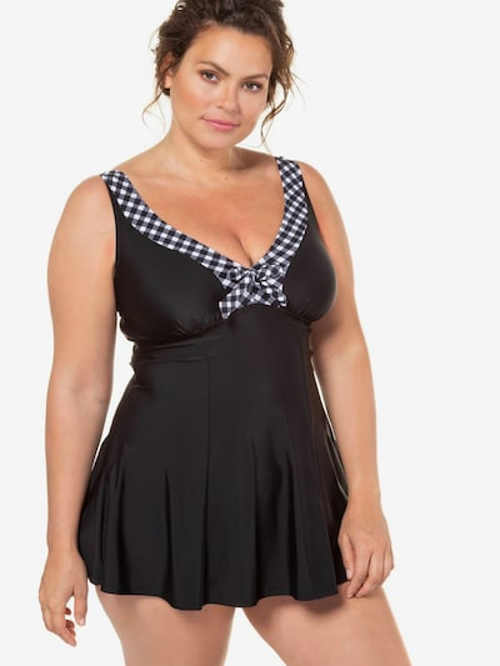 Moderní dámské plavkové šaty v černém provedení