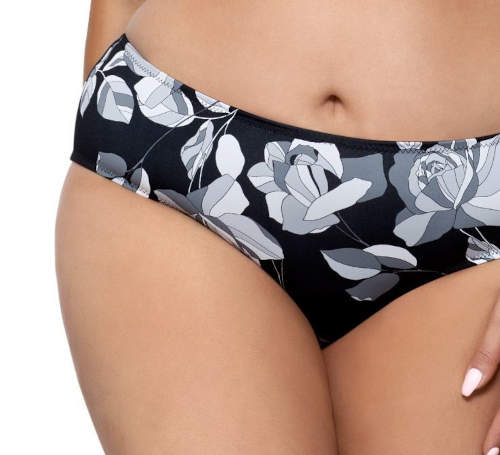 Plavkové kalhotky pro plnější tvary s květinovým vzorem
